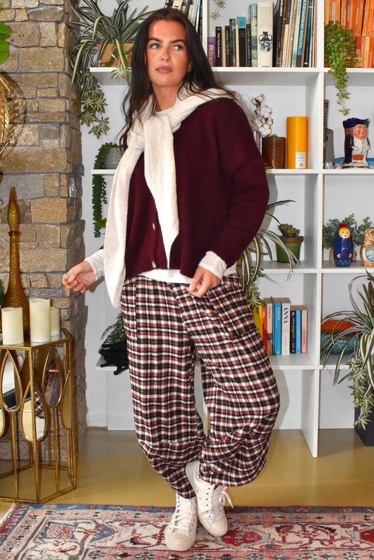 Oliver Knit Cardigan Burgundy